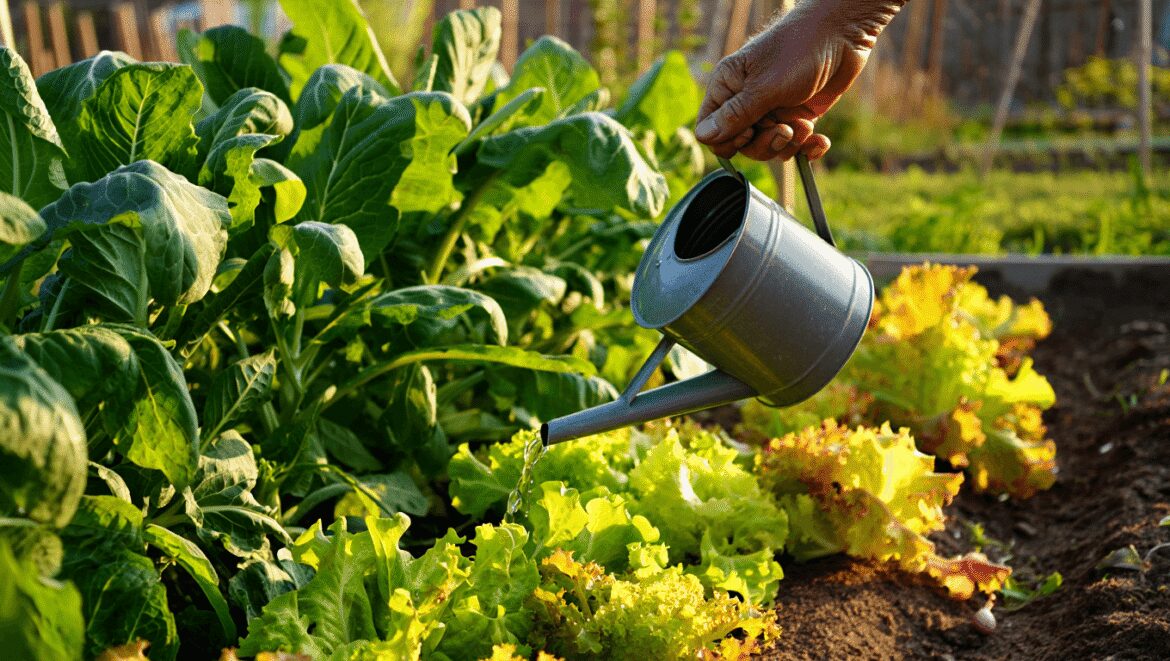 Vegetable garden full of crops