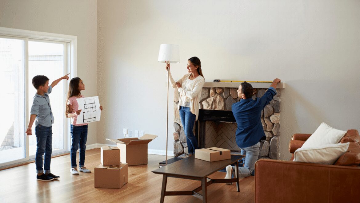 living room with sofie home modular sofa