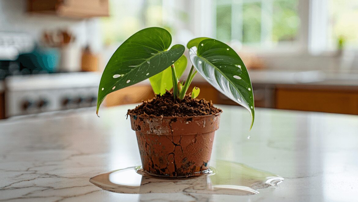Monstera fruit and flowers
