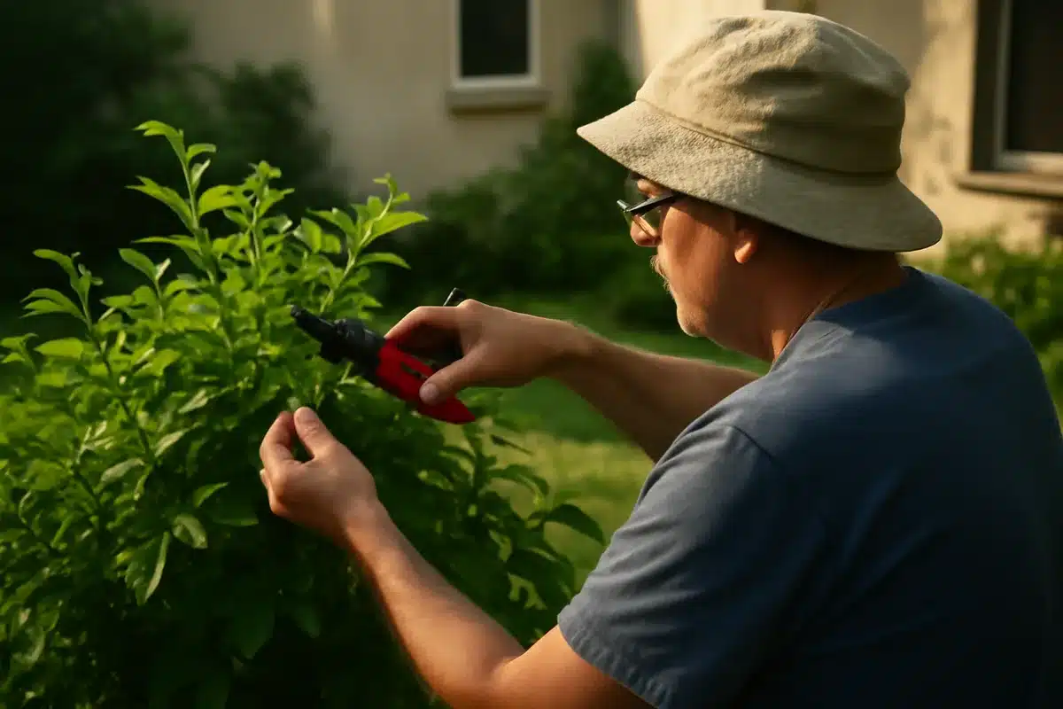 Comment tailler pour favoriser la ramification et une silhouette plus touffue? — Juillet constitue un moment idéal pour pratiquer une taille légère car la plante dispose d’énergie pour cicatriser rapidement. La coupe d’un point de croissance principal encourage l’apparition de bourgeons