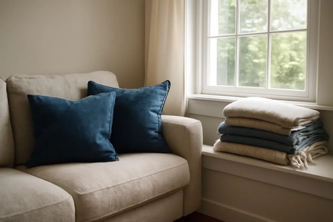 Comment utiliser le denim dans la déco pour une maison aux tons neutres ?