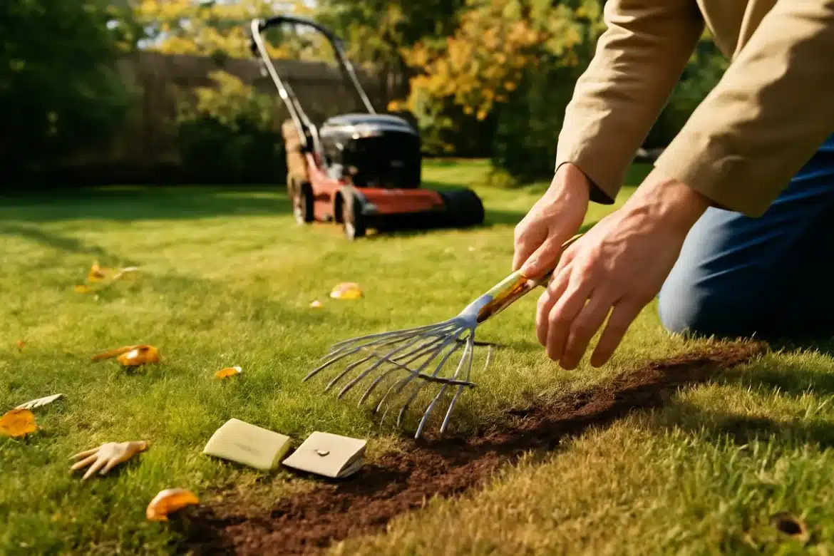 Voici 6 tâches d'entretien du gazon à faire maintenant pour réparer les dégâts d'été avant l'hiver