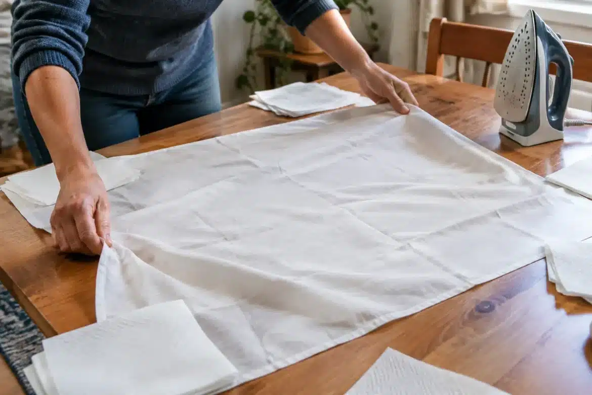 Comment enlever une tache de cire sur une nappe ou un vêtement sans abîmer le tissu ?