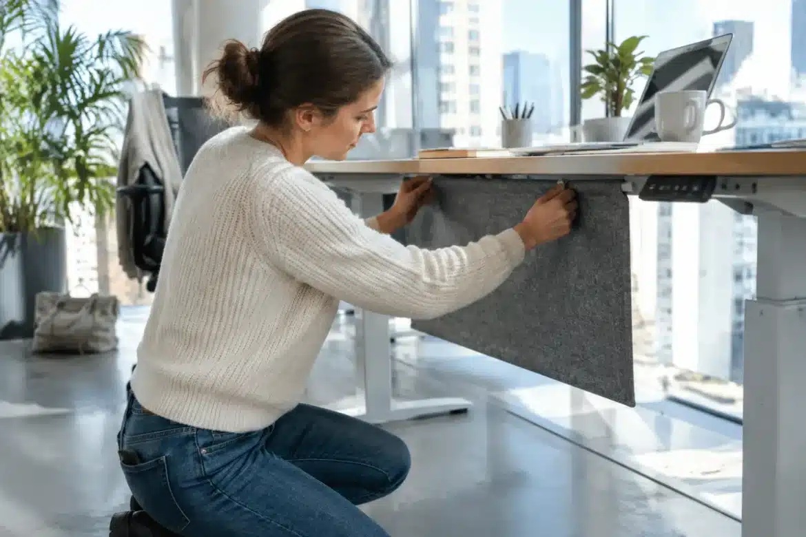 Comment relooker facilement un bureau assis-debout avec une jupe de bureau DIY ?